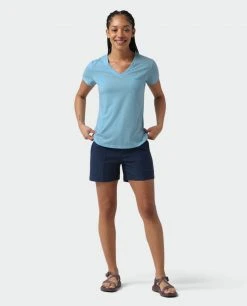 Stio Women's Divide V-Neck SS